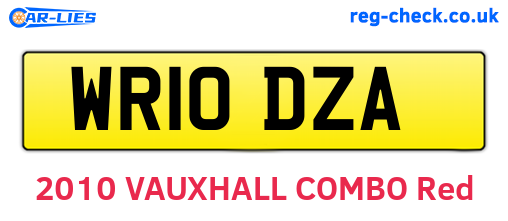 WR10DZA are the vehicle registration plates.