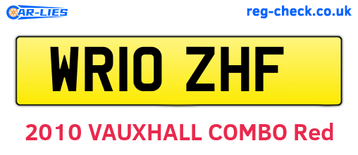 WR10ZHF are the vehicle registration plates.