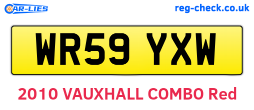 WR59YXW are the vehicle registration plates.