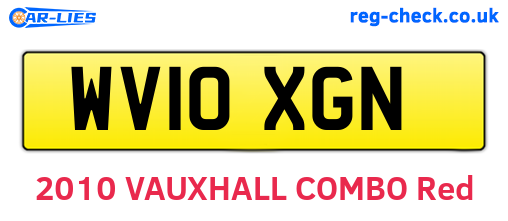 WV10XGN are the vehicle registration plates.