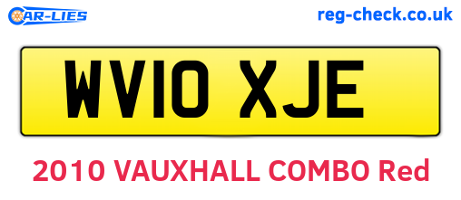 WV10XJE are the vehicle registration plates.