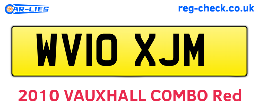 WV10XJM are the vehicle registration plates.