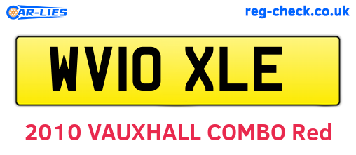 WV10XLE are the vehicle registration plates.