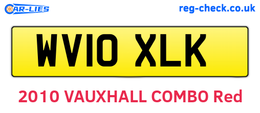 WV10XLK are the vehicle registration plates.