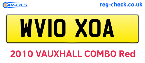 WV10XOA are the vehicle registration plates.