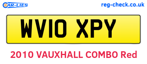 WV10XPY are the vehicle registration plates.