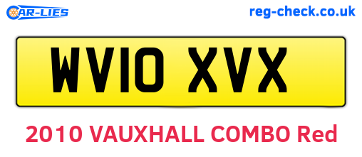 WV10XVX are the vehicle registration plates.