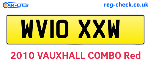 WV10XXW are the vehicle registration plates.