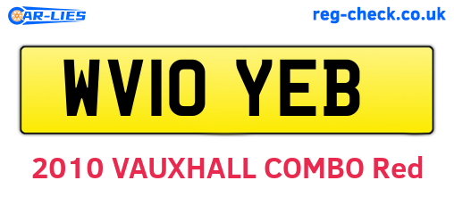 WV10YEB are the vehicle registration plates.
