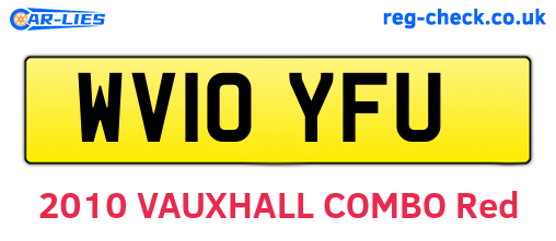 WV10YFU are the vehicle registration plates.