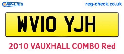 WV10YJH are the vehicle registration plates.