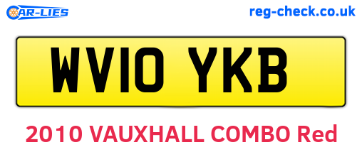 WV10YKB are the vehicle registration plates.