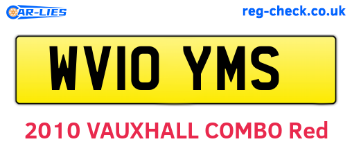 WV10YMS are the vehicle registration plates.