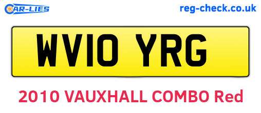 WV10YRG are the vehicle registration plates.