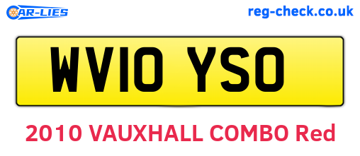 WV10YSO are the vehicle registration plates.