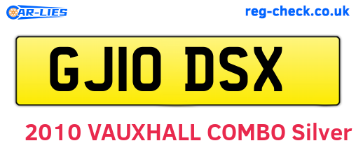 GJ10DSX are the vehicle registration plates.
