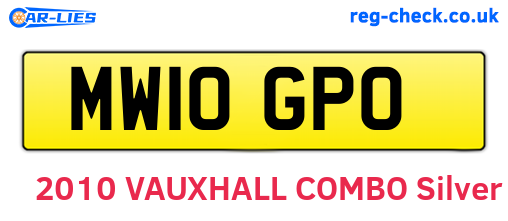 MW10GPO are the vehicle registration plates.