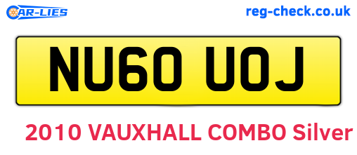 NU60UOJ are the vehicle registration plates.