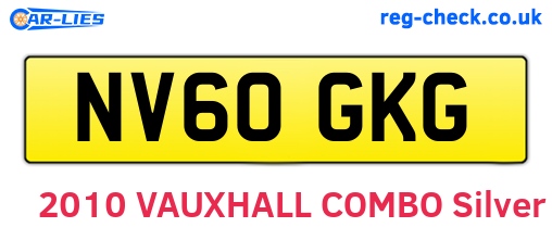 NV60GKG are the vehicle registration plates.