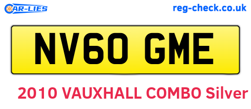NV60GME are the vehicle registration plates.