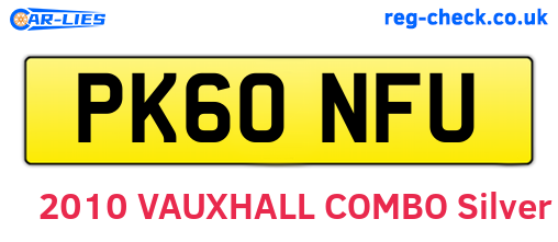 PK60NFU are the vehicle registration plates.