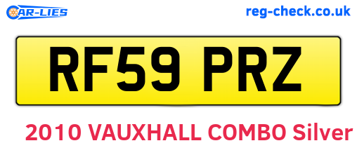 RF59PRZ are the vehicle registration plates.