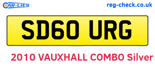 SD60URG are the vehicle registration plates.