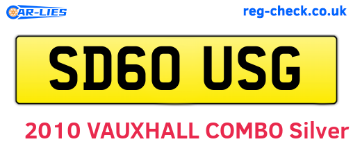 SD60USG are the vehicle registration plates.