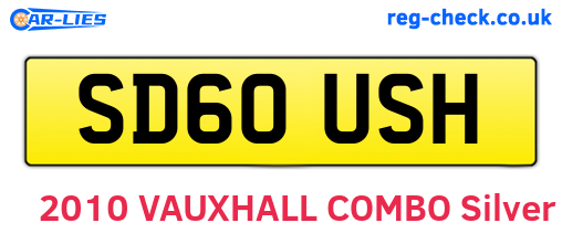 SD60USH are the vehicle registration plates.