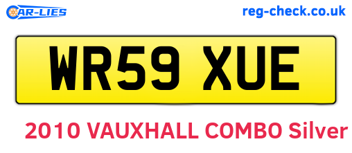 WR59XUE are the vehicle registration plates.