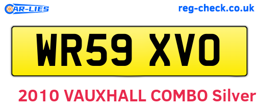 WR59XVO are the vehicle registration plates.