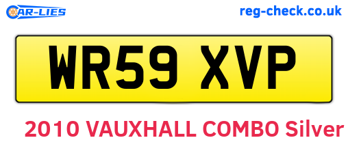 WR59XVP are the vehicle registration plates.