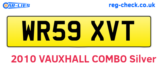 WR59XVT are the vehicle registration plates.