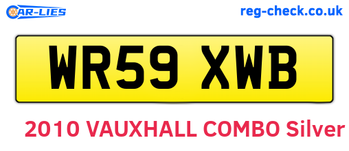 WR59XWB are the vehicle registration plates.