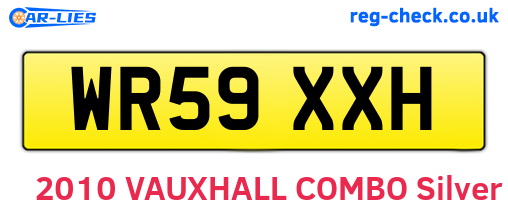 WR59XXH are the vehicle registration plates.
