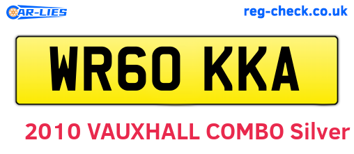 WR60KKA are the vehicle registration plates.