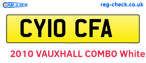 CY10CFA are the vehicle registration plates.