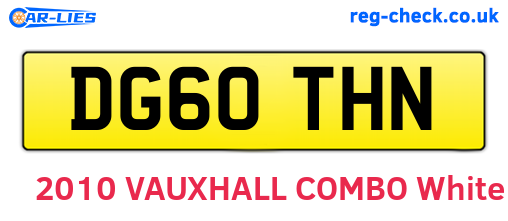 DG60THN are the vehicle registration plates.