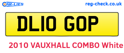 DL10GOP are the vehicle registration plates.