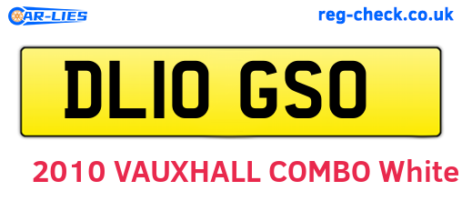 DL10GSO are the vehicle registration plates.