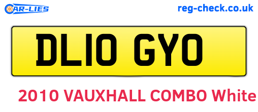 DL10GYO are the vehicle registration plates.