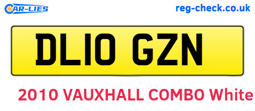 DL10GZN are the vehicle registration plates.
