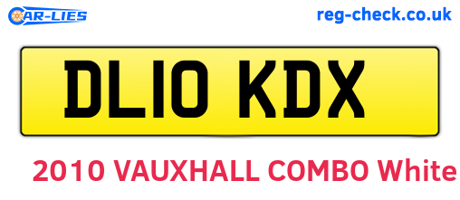 DL10KDX are the vehicle registration plates.
