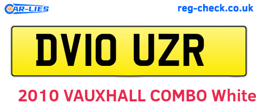 DV10UZR are the vehicle registration plates.