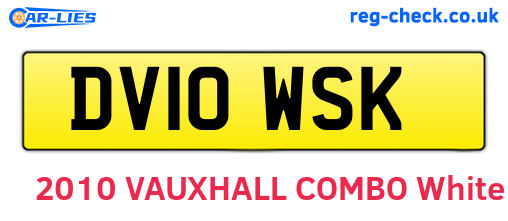 DV10WSK are the vehicle registration plates.