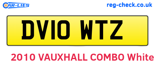 DV10WTZ are the vehicle registration plates.