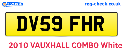 DV59FHR are the vehicle registration plates.