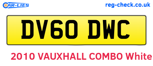 DV60DWC are the vehicle registration plates.
