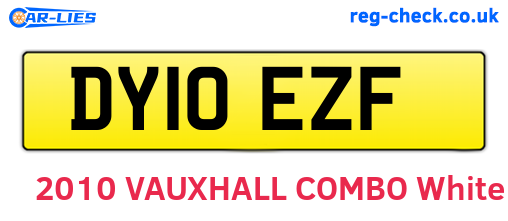 DY10EZF are the vehicle registration plates.