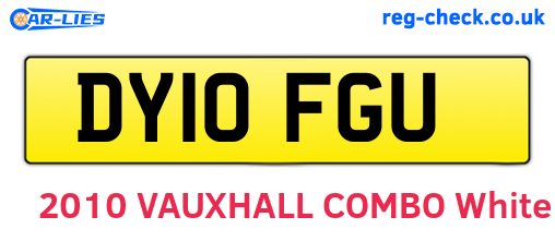 DY10FGU are the vehicle registration plates.